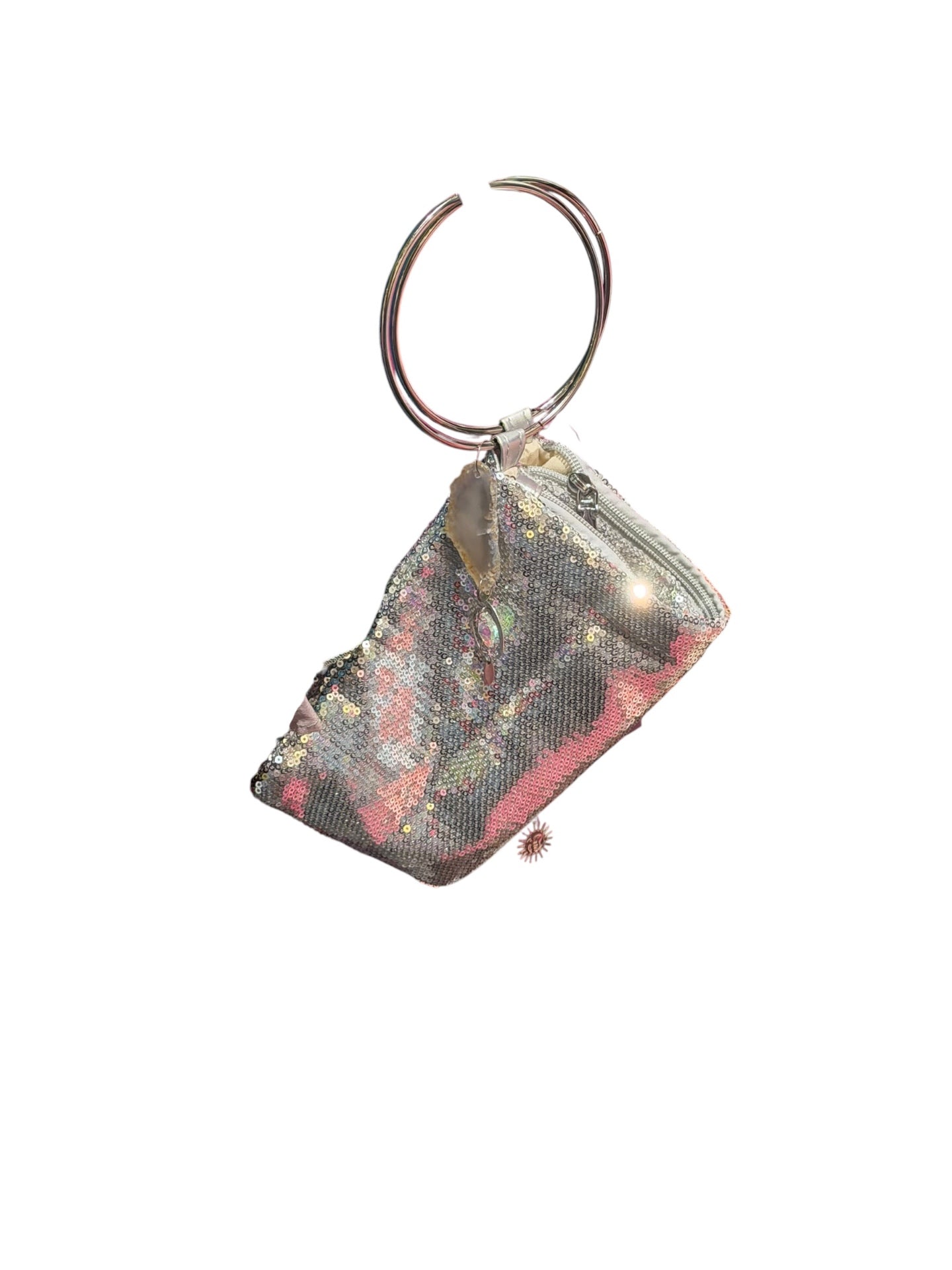 Silver Crystal Bag with Moon Brown Agate
