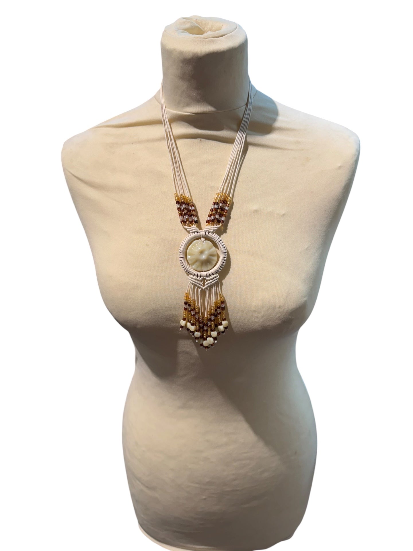 Cream Vintage Fossil Necklace