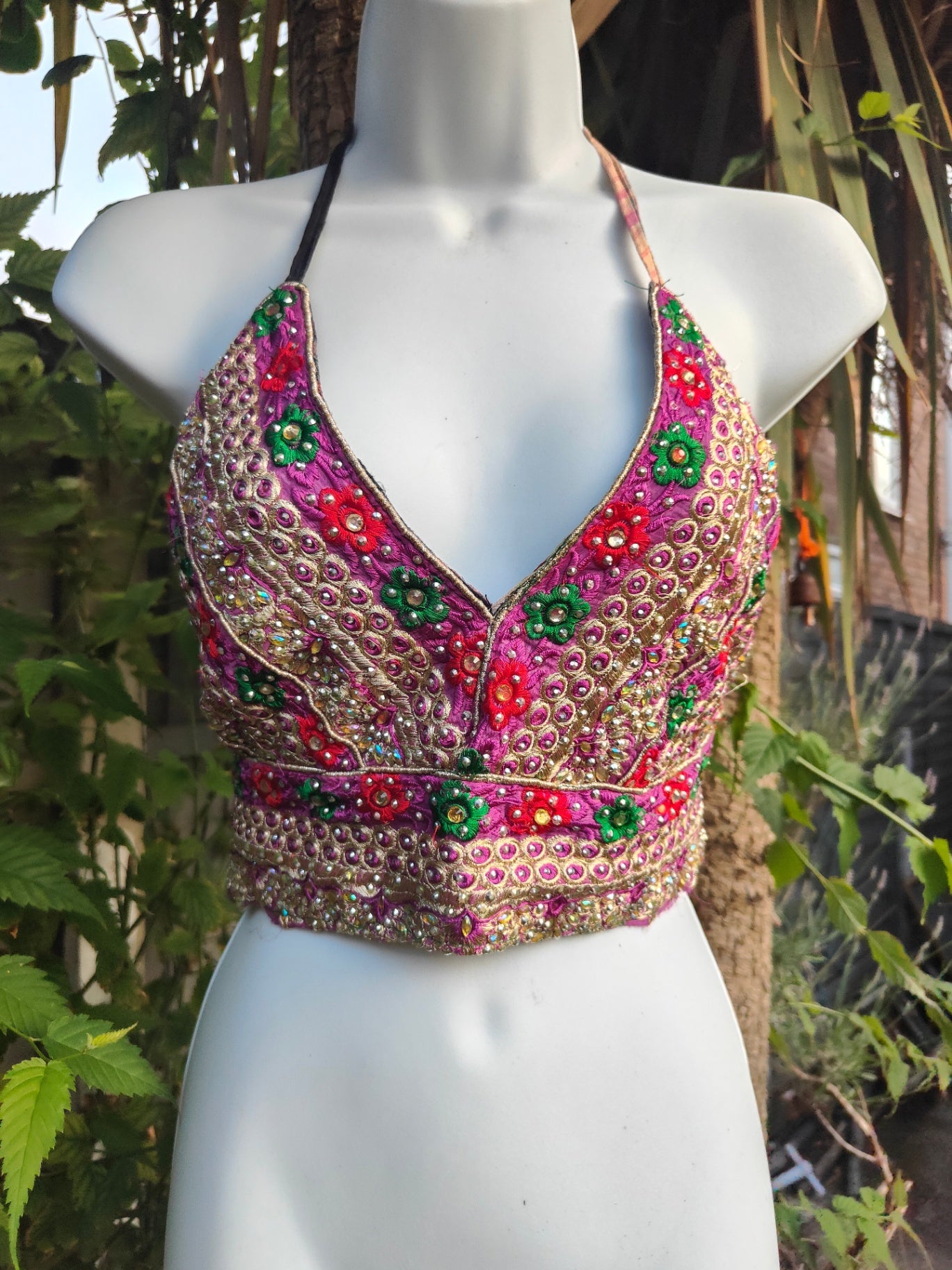 Halter Jewel Bralette Top