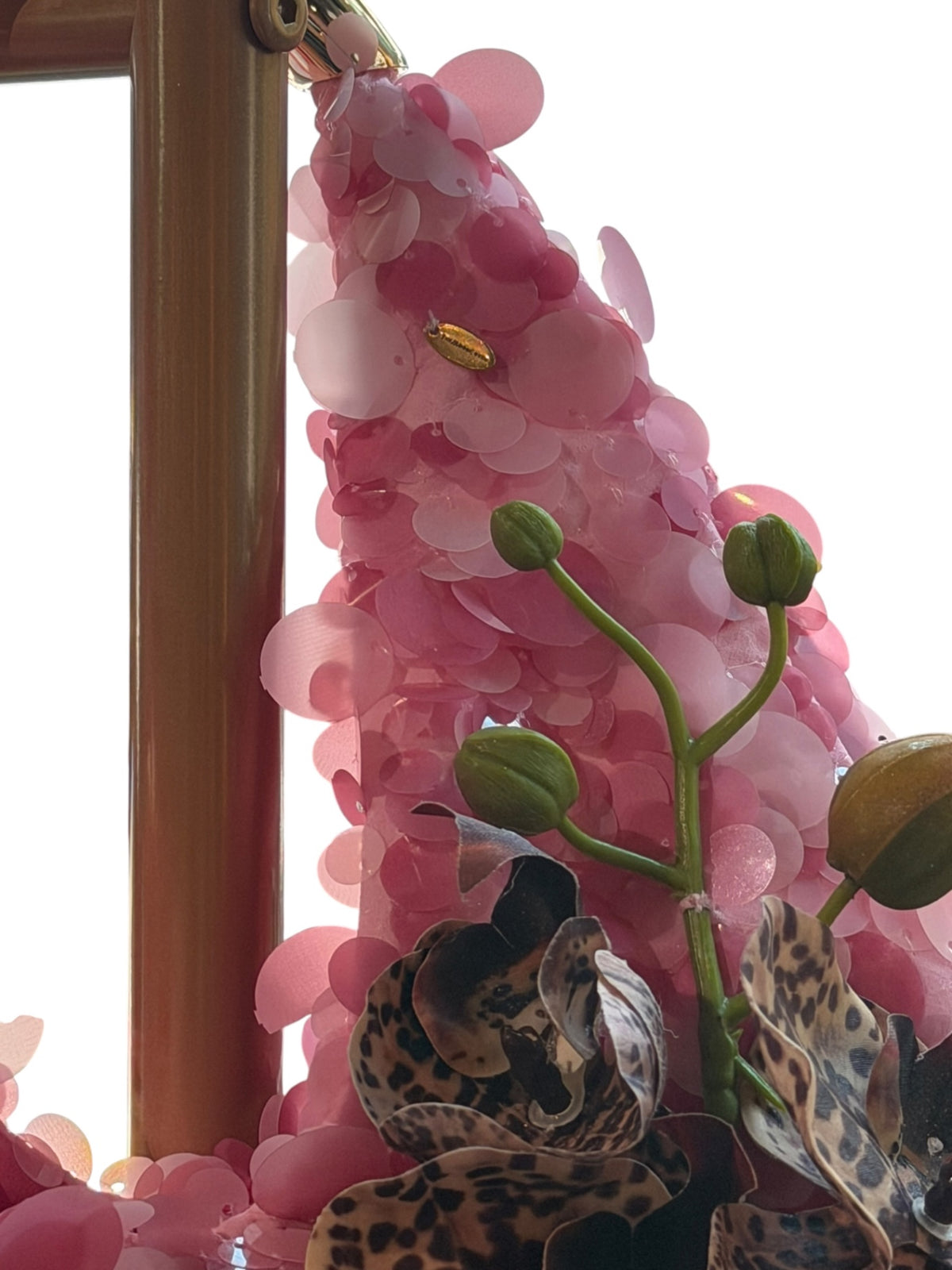 Pink Sequin Orchid Bag