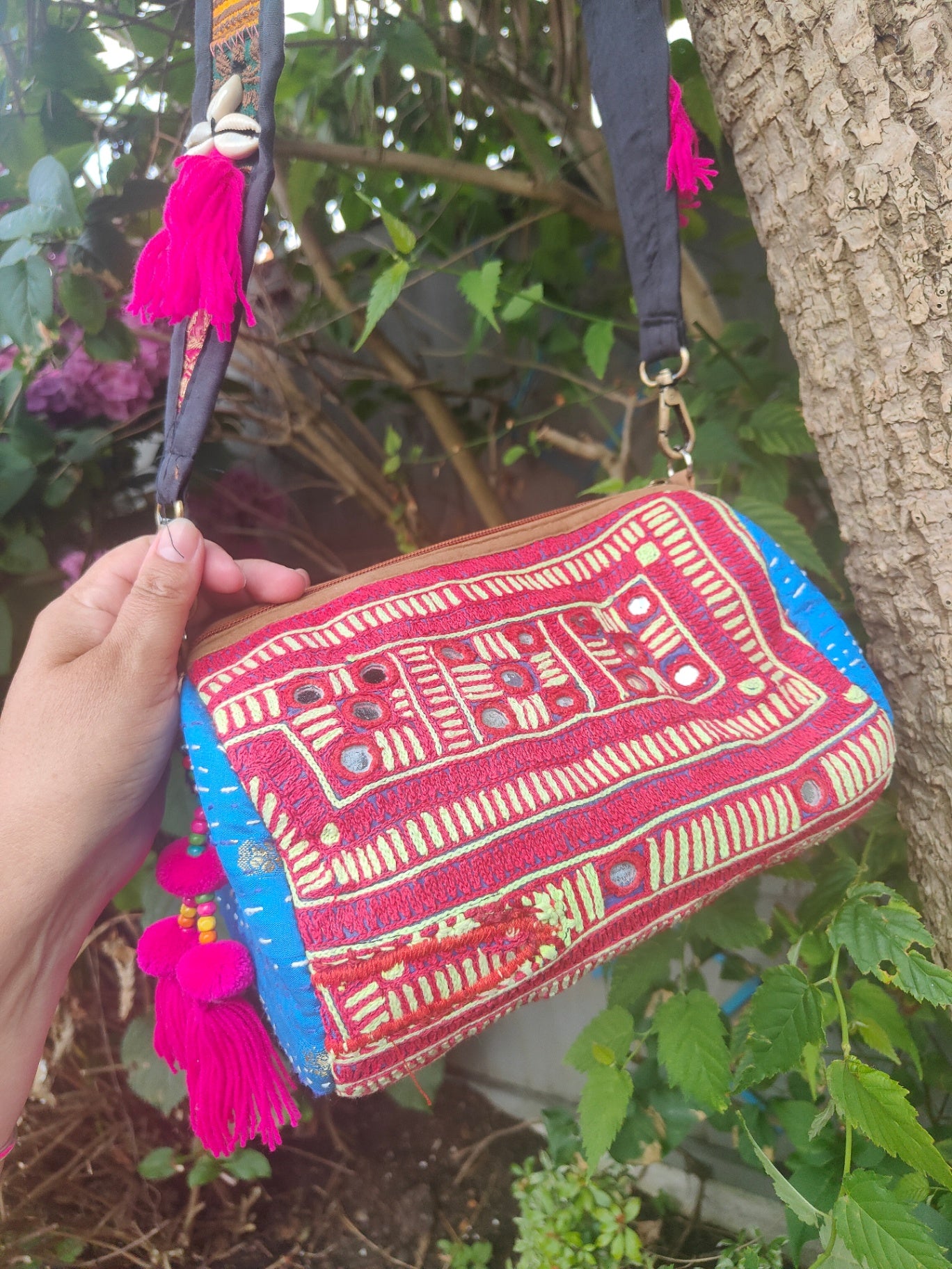 Ibizan Roll Shoulder Bag - red