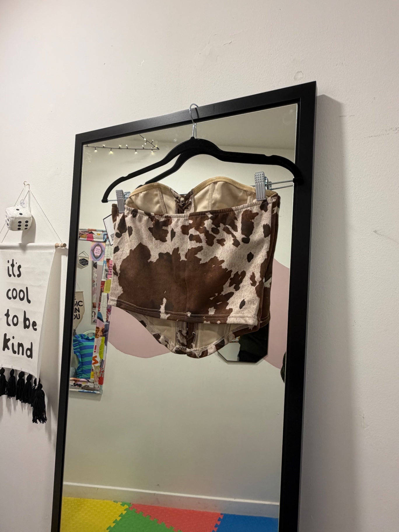 Western Cow Print Corset Top