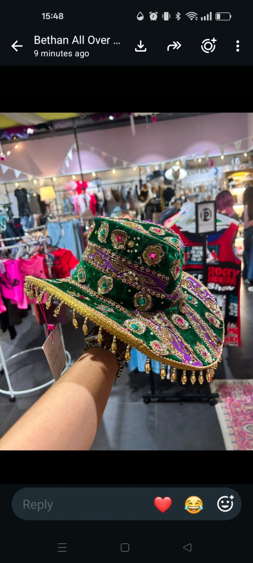 Dolly cowboy hat - green pink