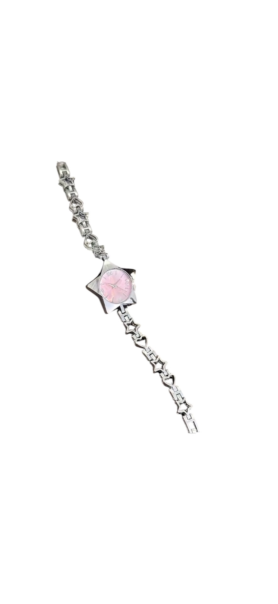 Star Watch Silver Pink