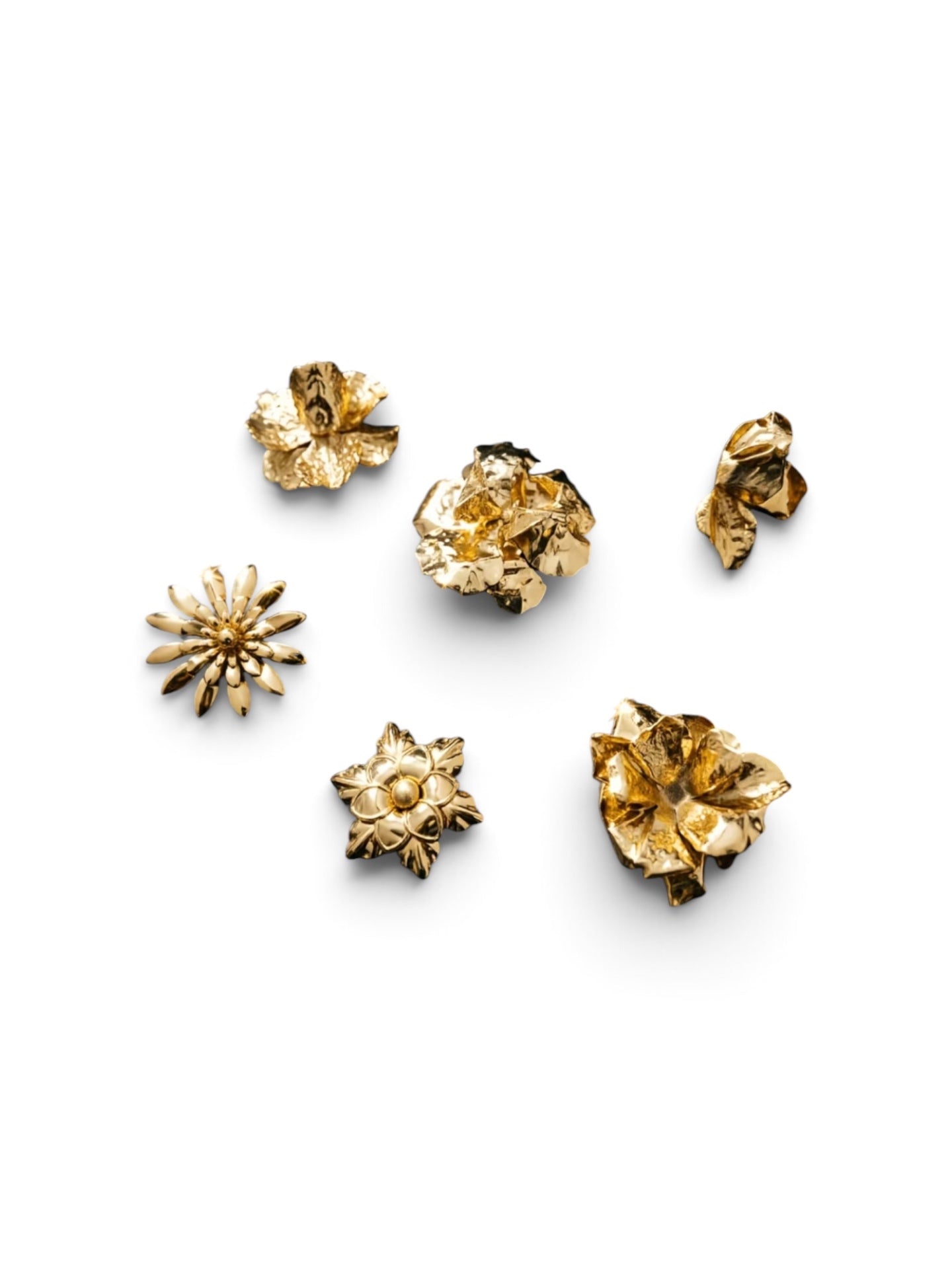 Gold Flower Brooch Mix