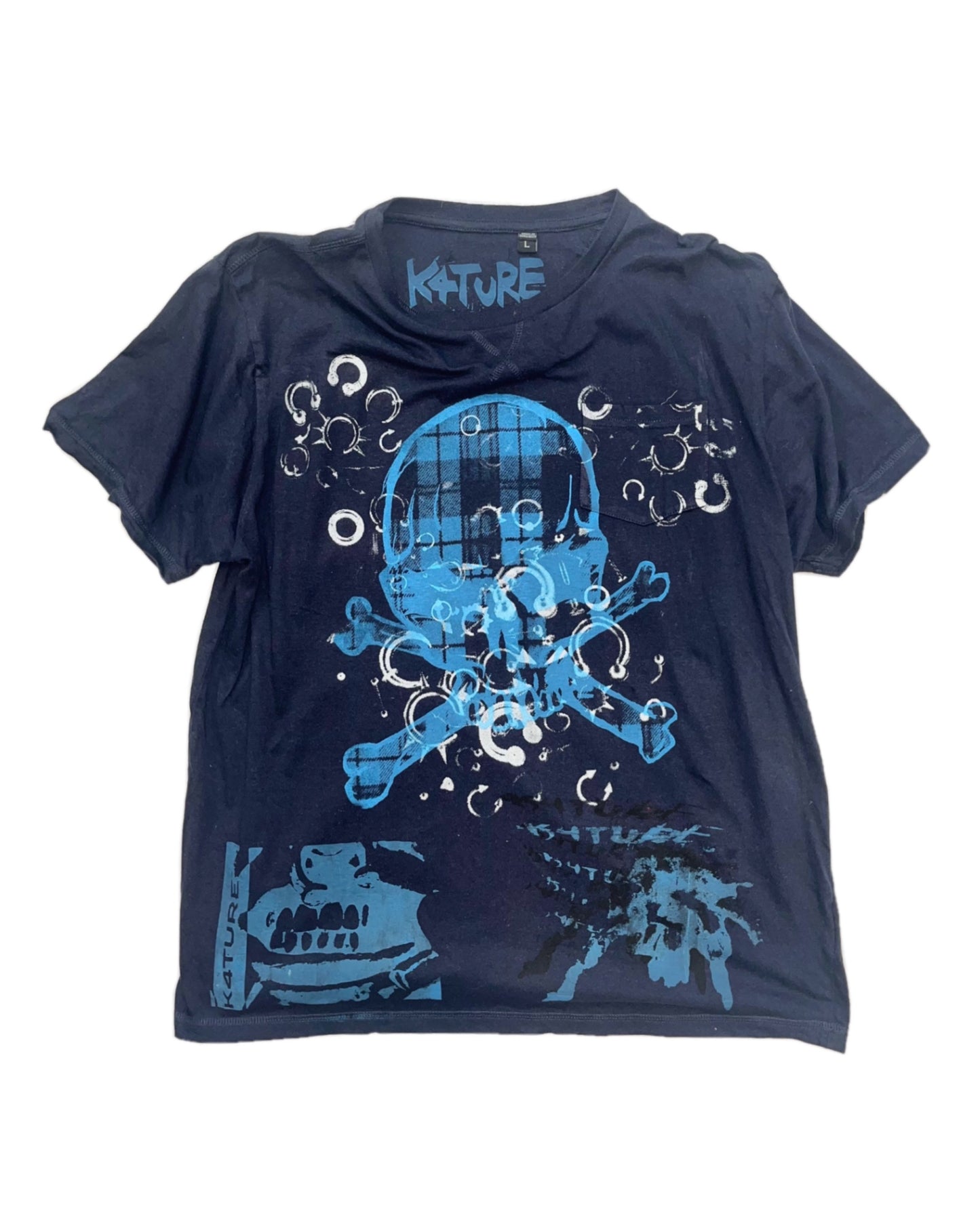 K4TURE blue t shirt