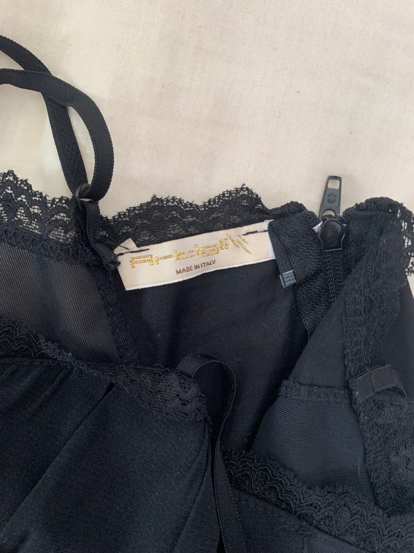 97% cotton italian black cami