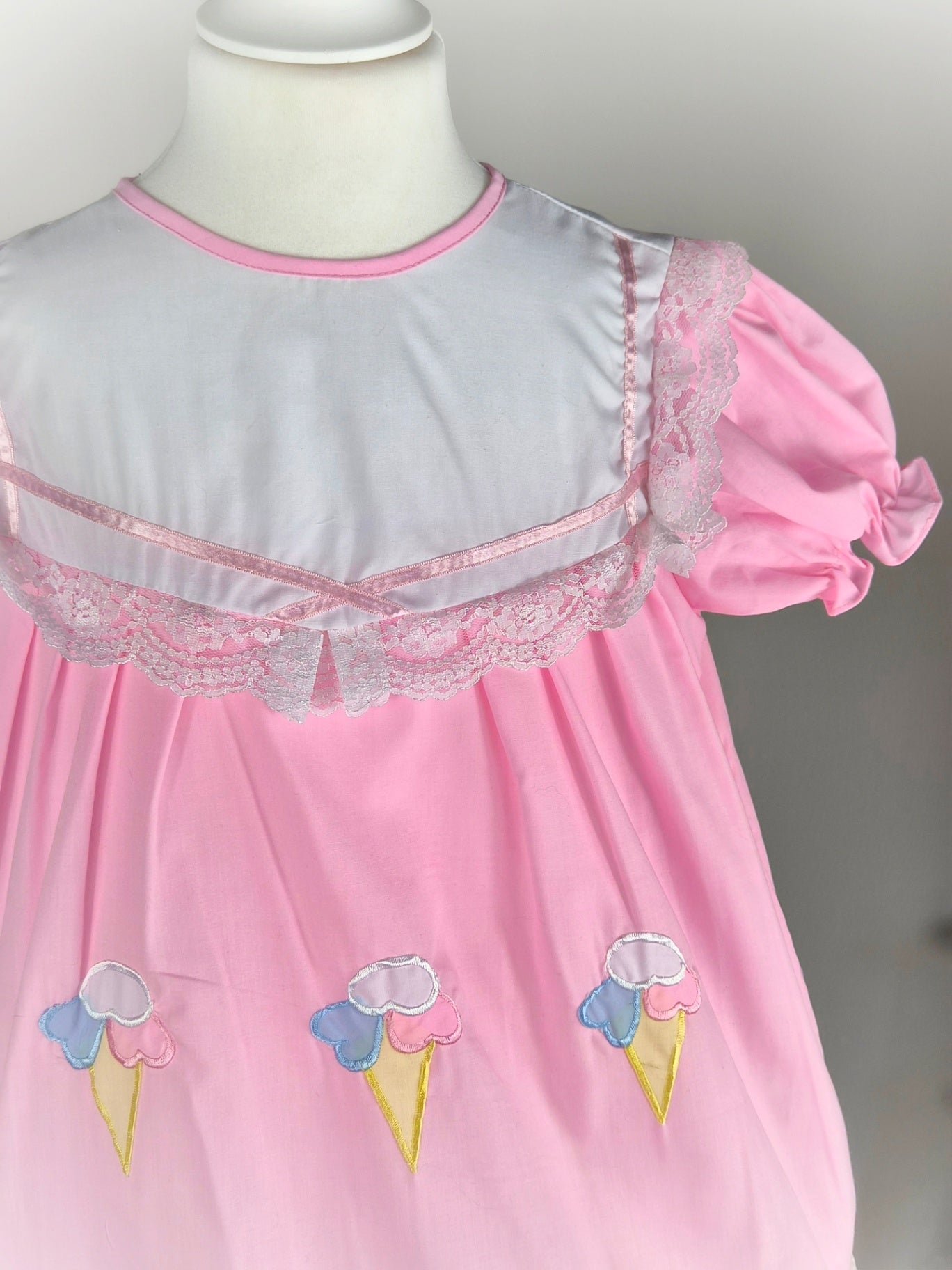 Pink "Hug me" ice cream dress 4-5y