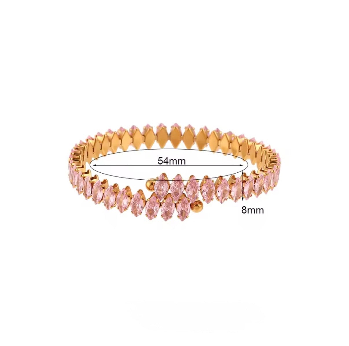 Verdant Eclipse Marquise Cut Tennis Bangle