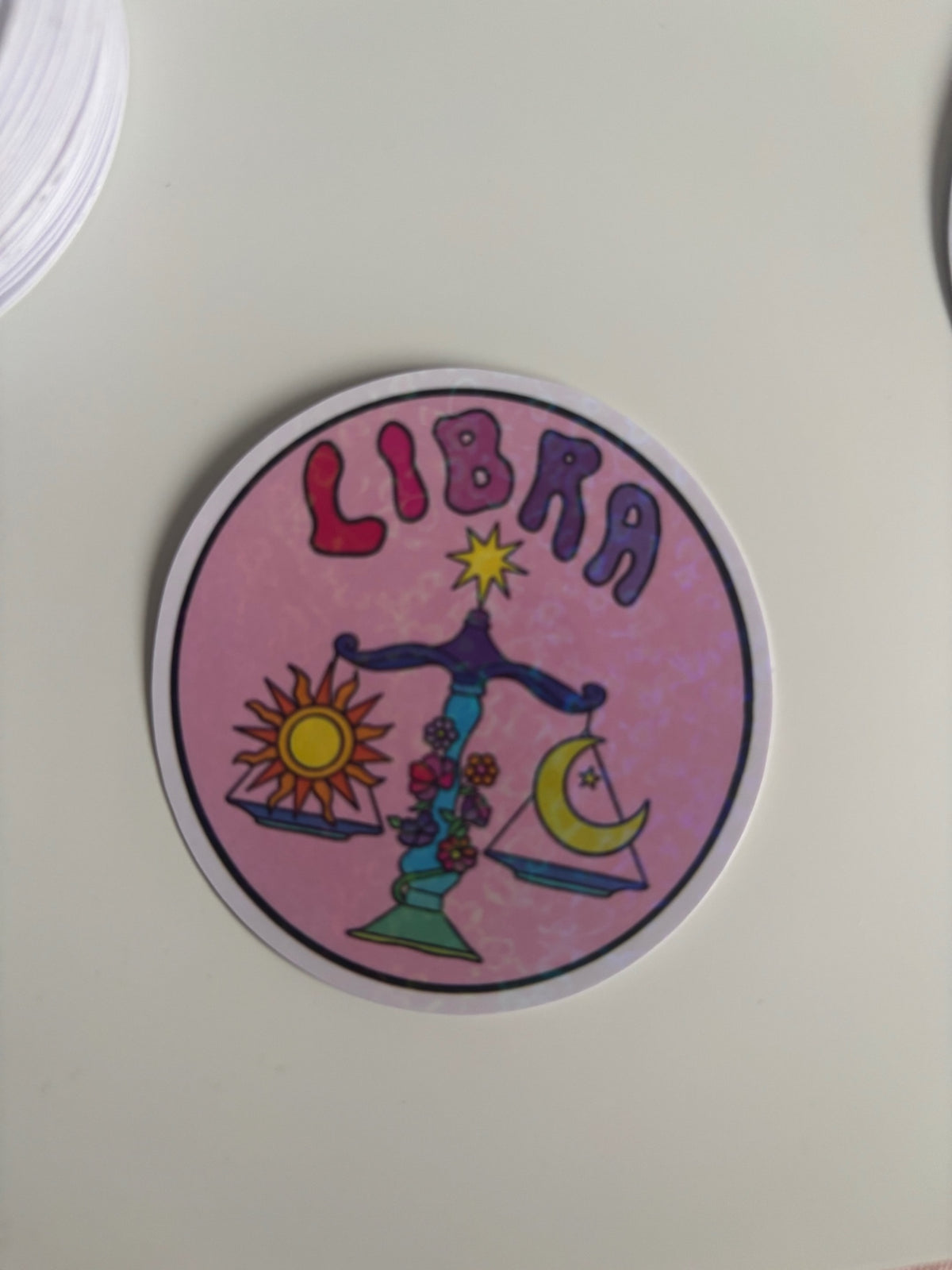 Libra holographic sticker THE MAGIC LABEL