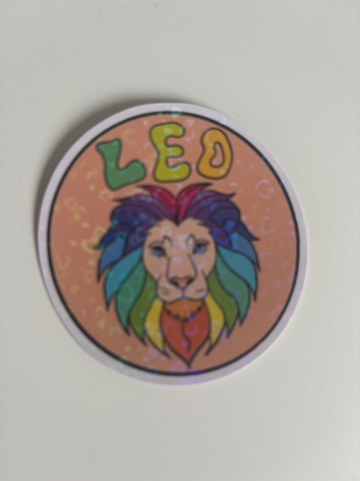 Leo holographic sticker