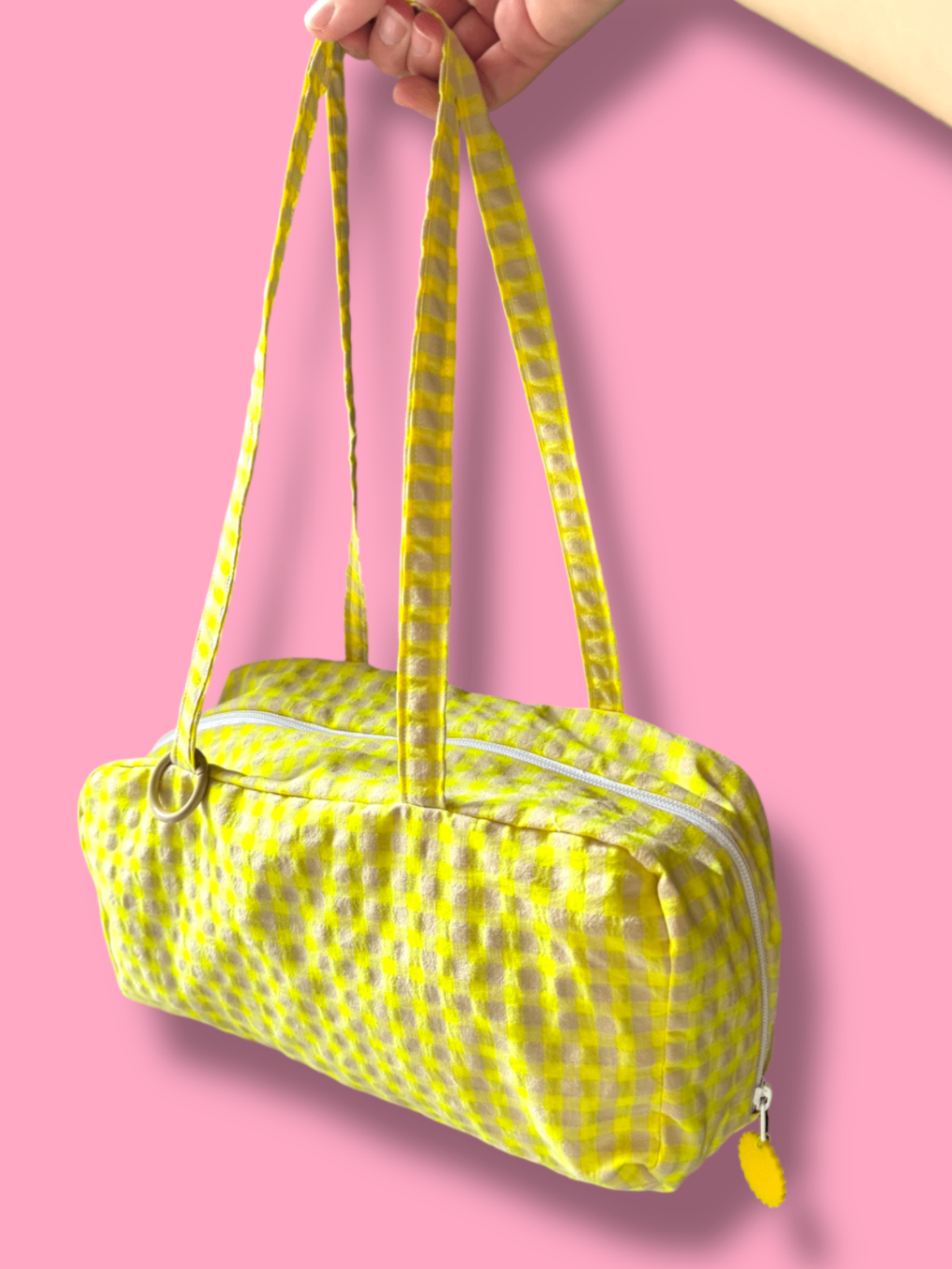Neon Yellow Bowler Bag