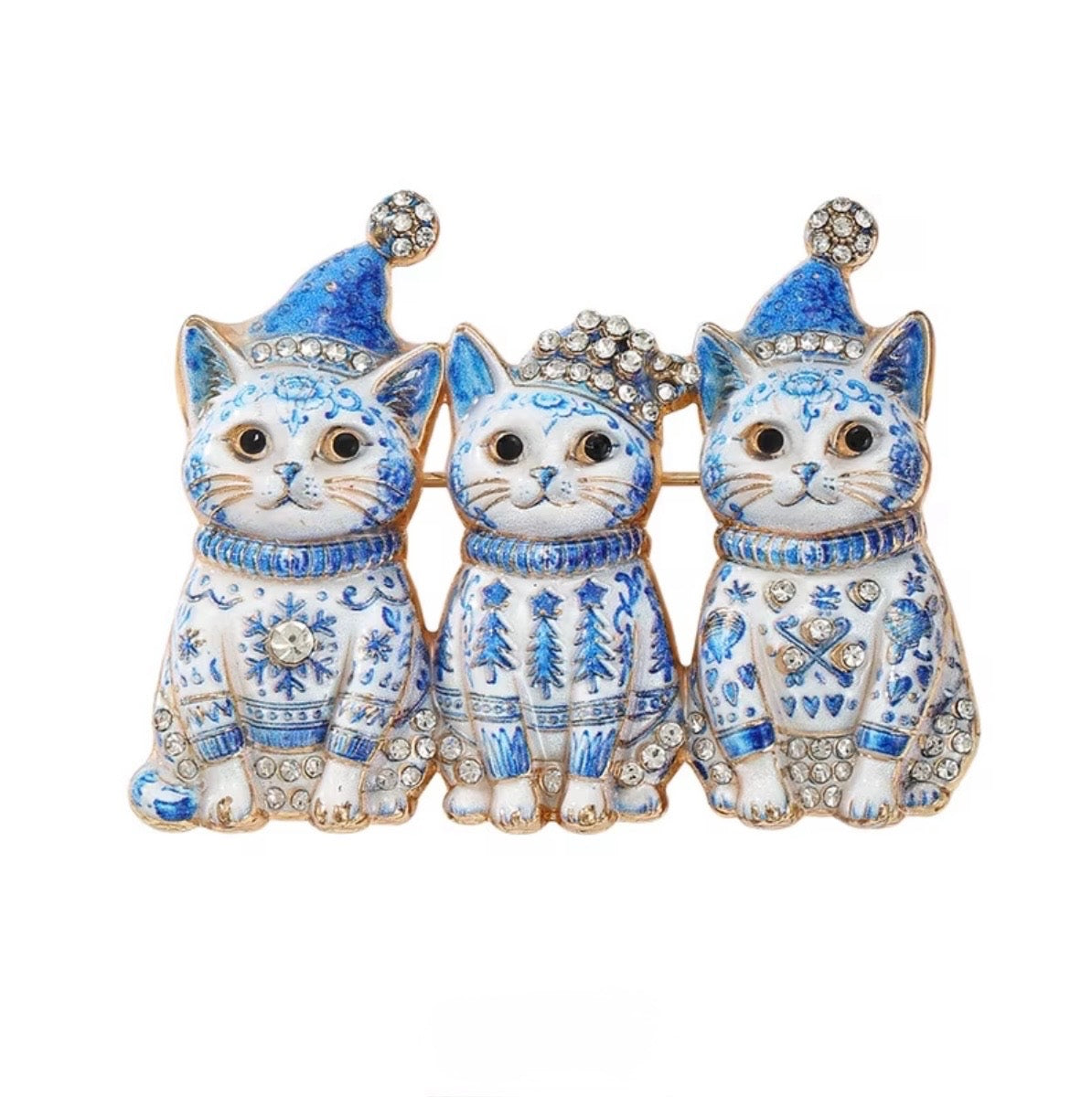 Christmas Cat Brooch