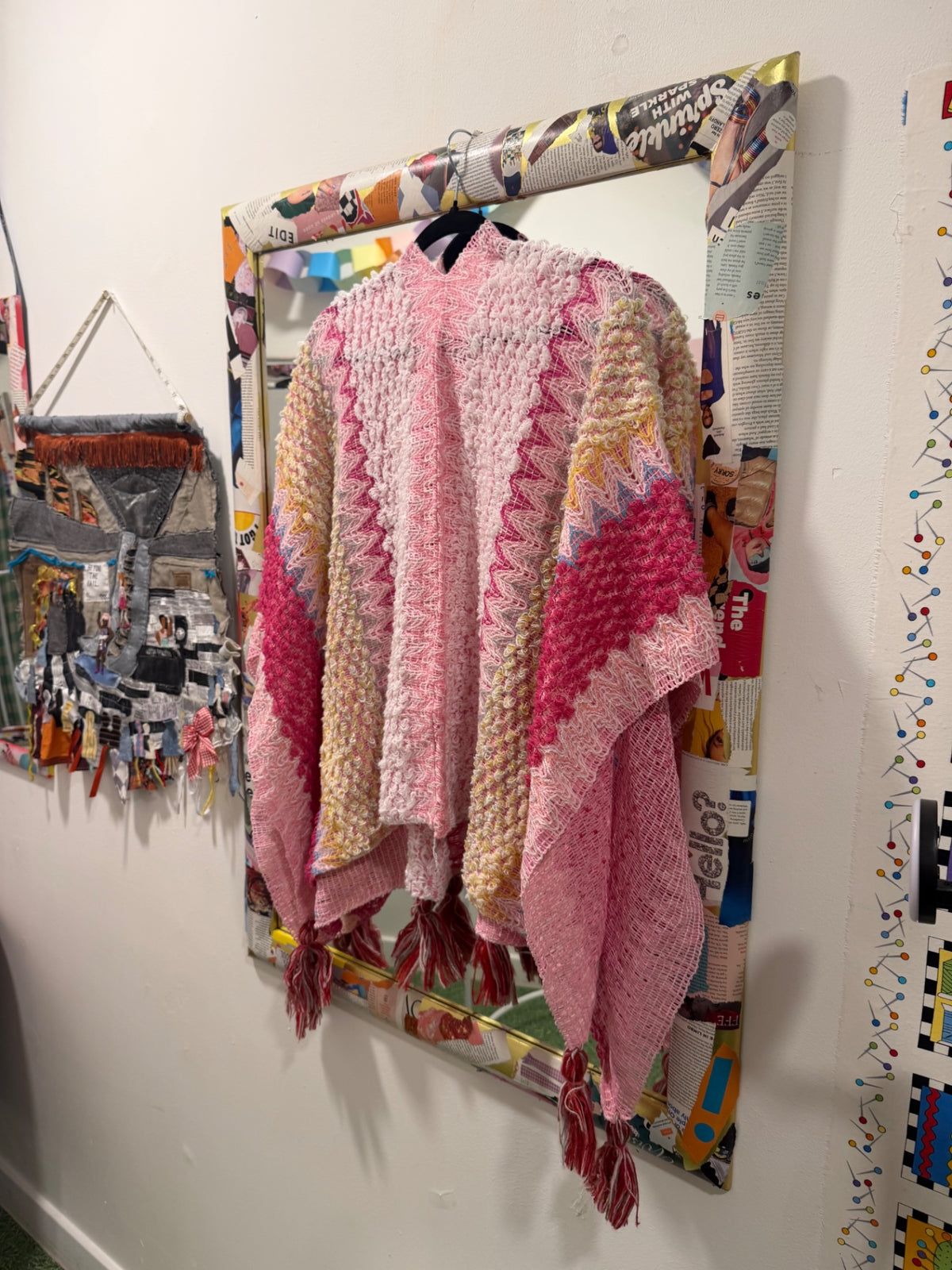 Pinks Tassel Shawl