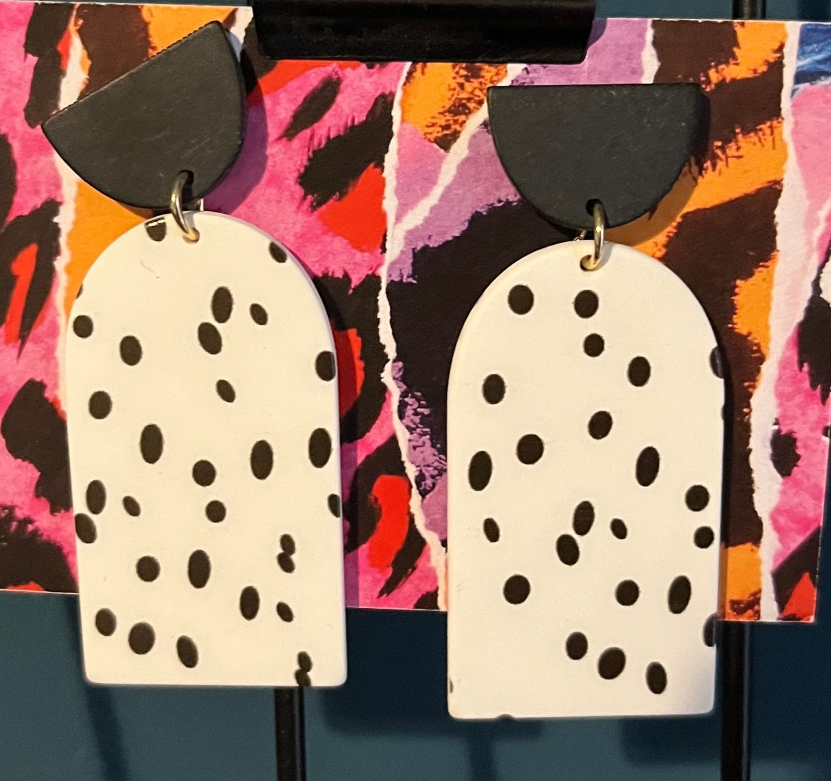 Dalmation print earings 