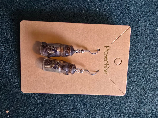 Protection spell jars earrings