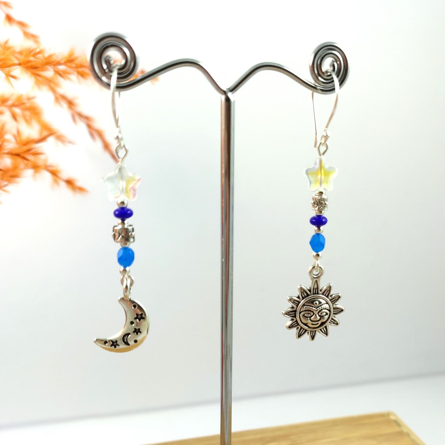 Sun and Moon Charm earrings
