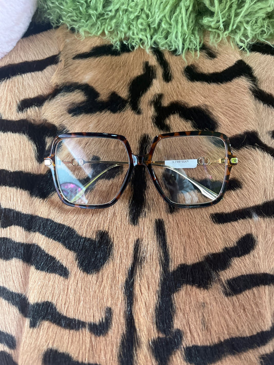 Anti Blue Light Glasses Square Leopard