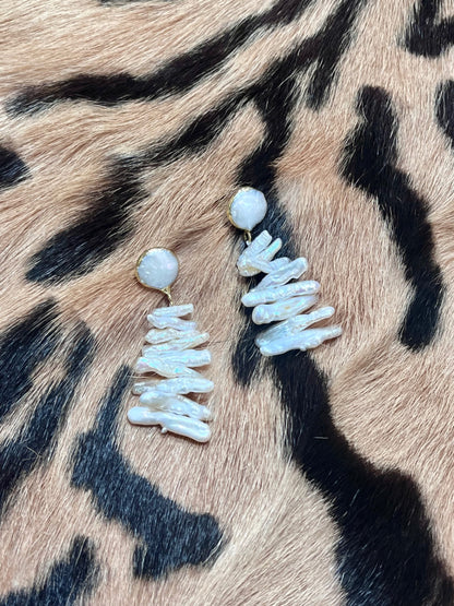 Biwa Pearl Earrings Purity & Faith