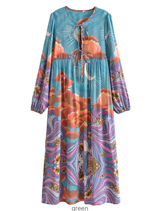 Green Luna sunrise dress