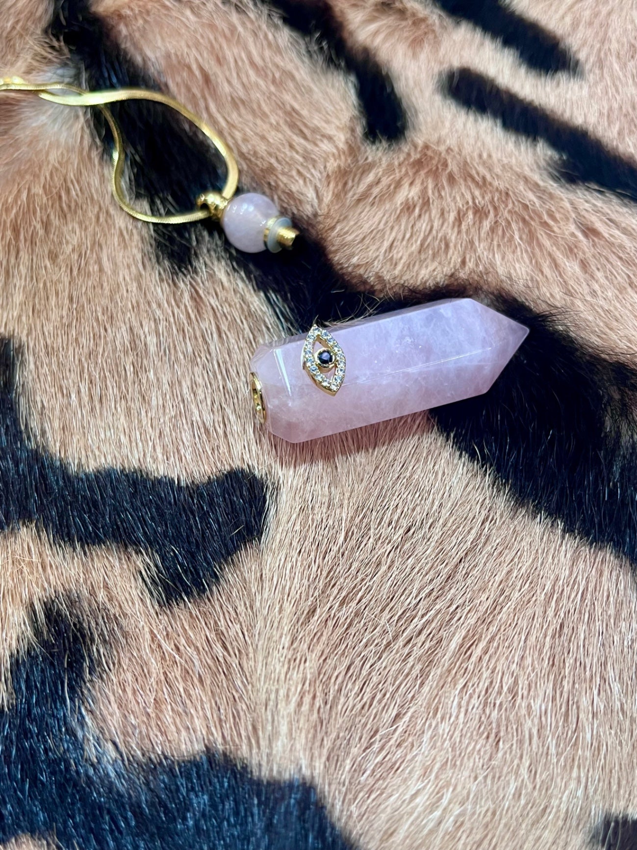 Rose Quartz Lucky Eye Perfume Bottle