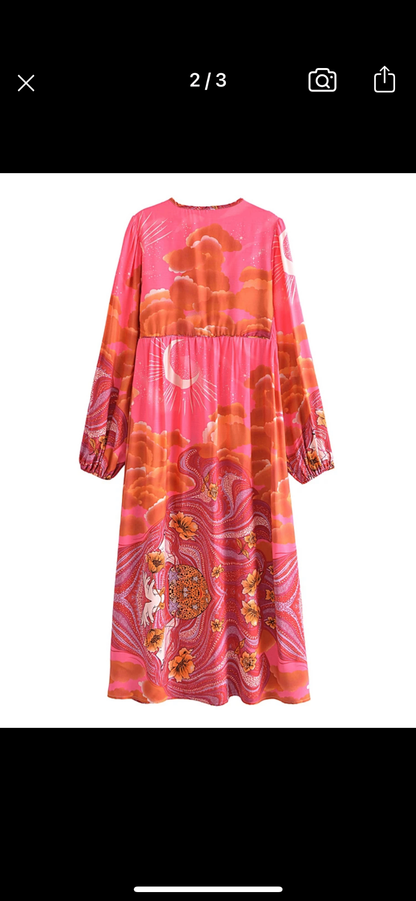 Pink Luna sunset dress