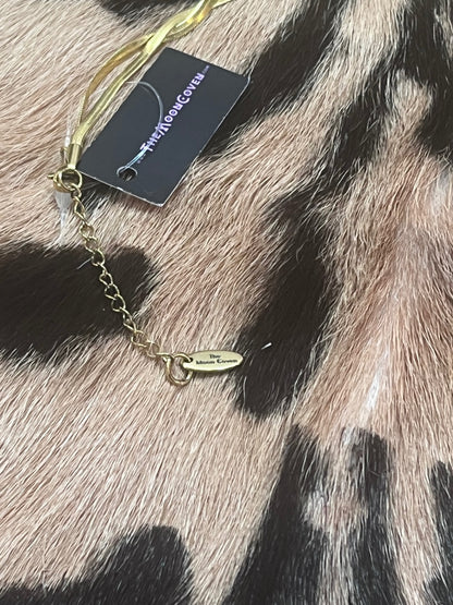 Raw Obsidian shield necklace