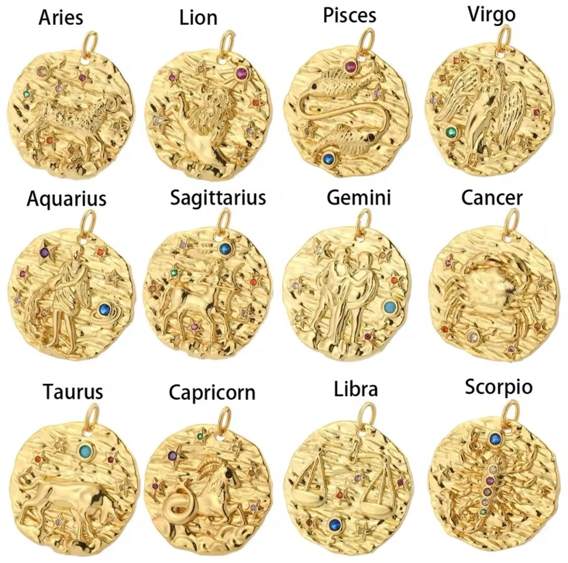 Aries Gold coin necklace