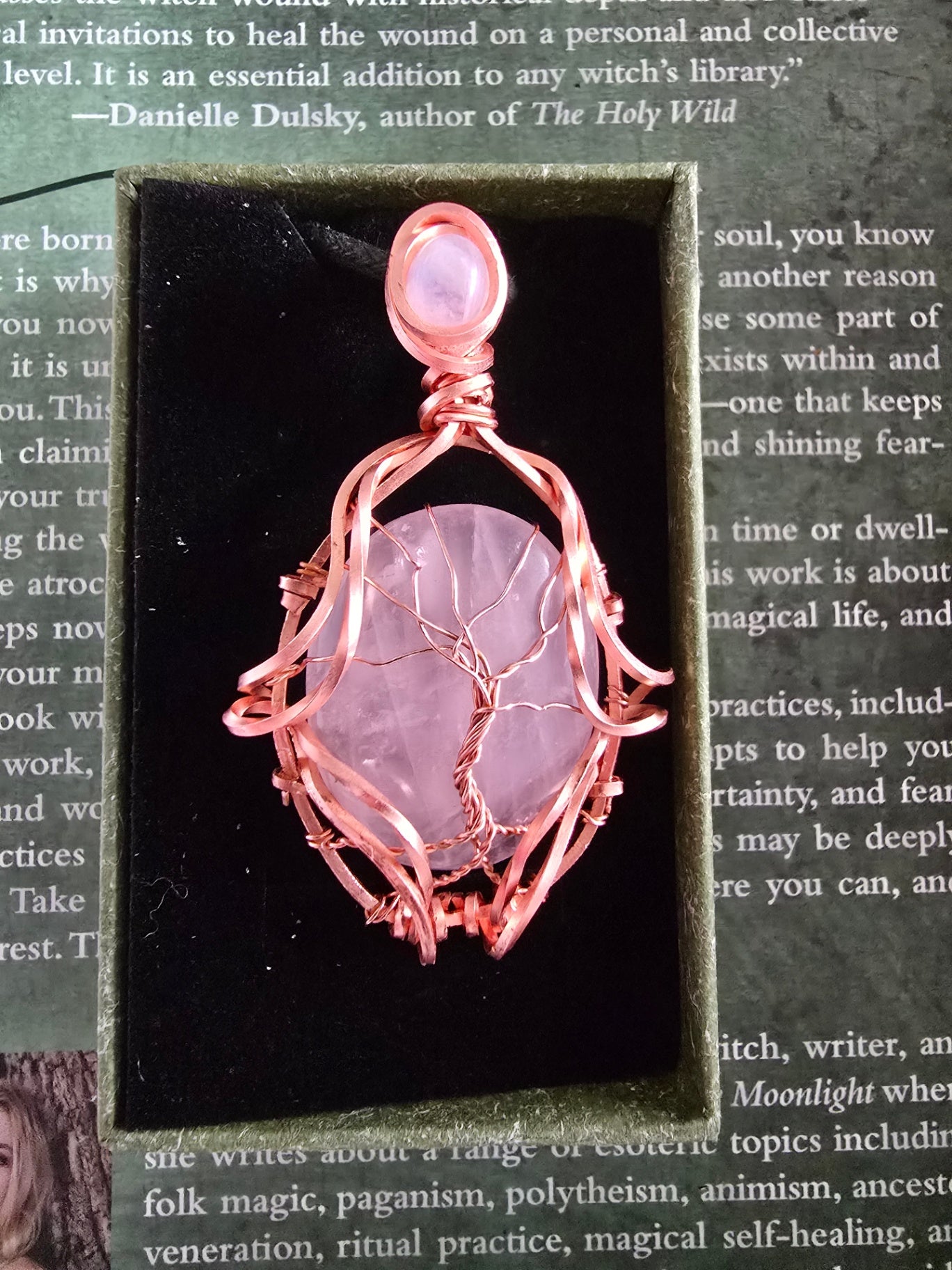 Rose quartz tree of life 