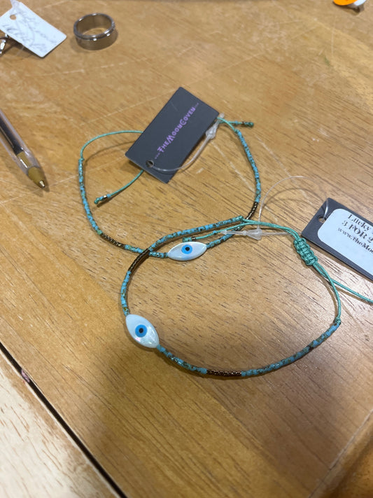Lucky Eye Bracelet Pearl Turquoise