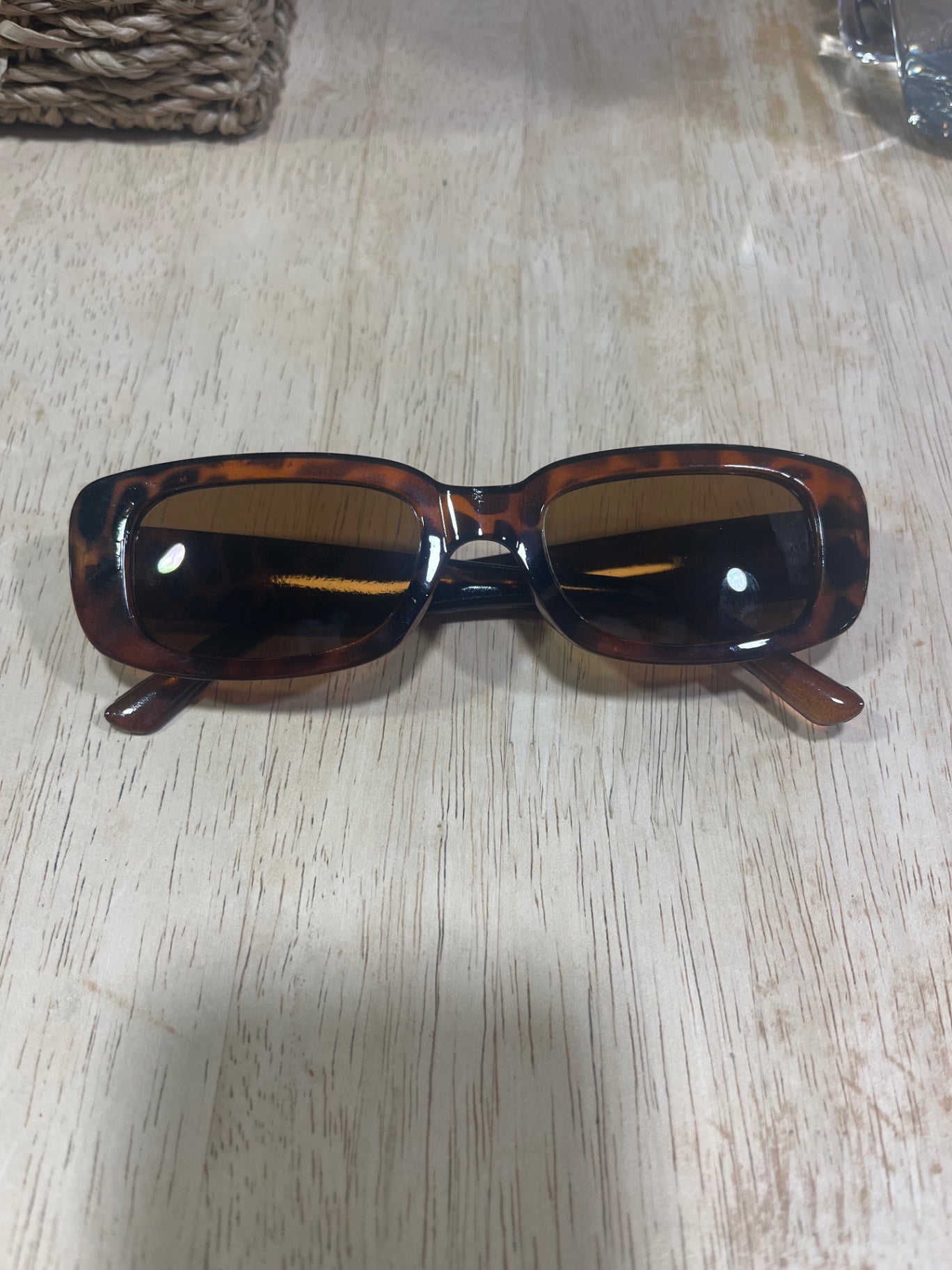 90s Oblong Sunnies Leopard