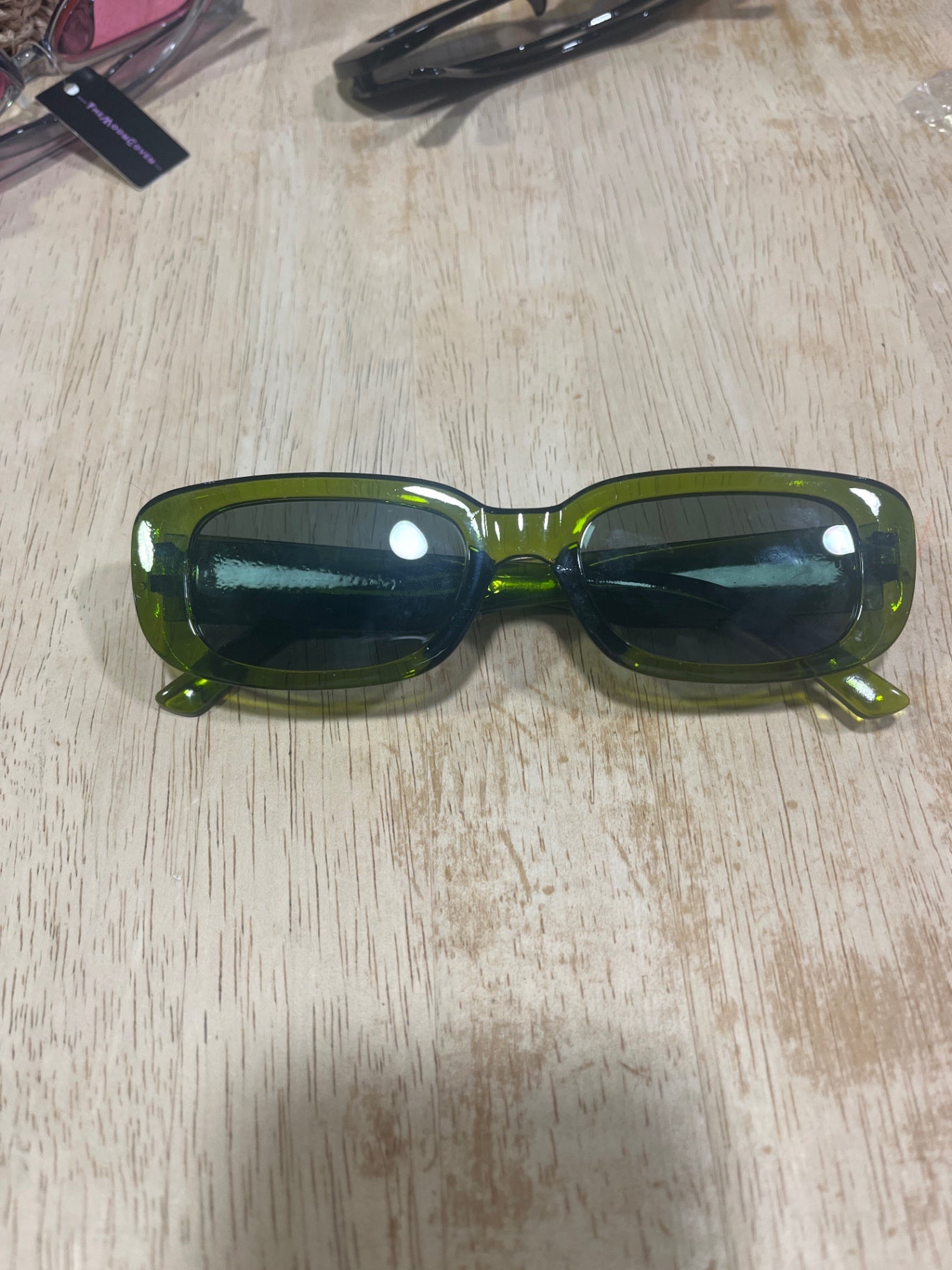 90s Oblong Sunnies Green