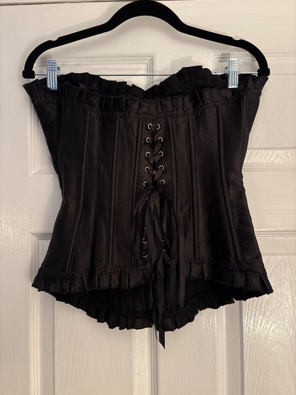 Black corset with diamantés 