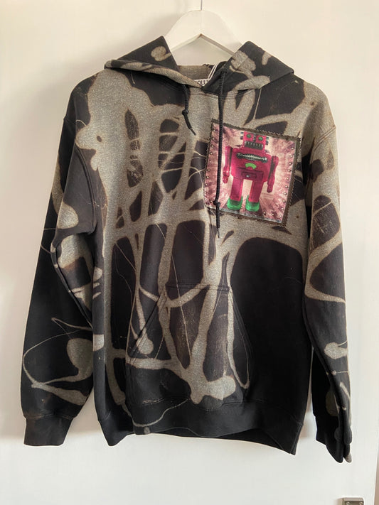 Pink Robot Bleached Hoodie