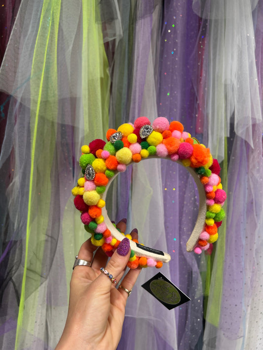 Pom Pom Headband Multicolor