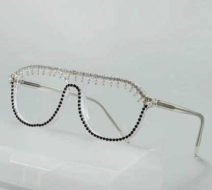 Jewel Aviator Anti-blue Light Glasses Grey