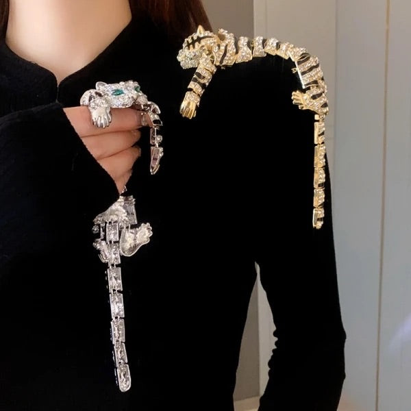Leopard Crystal Brooch