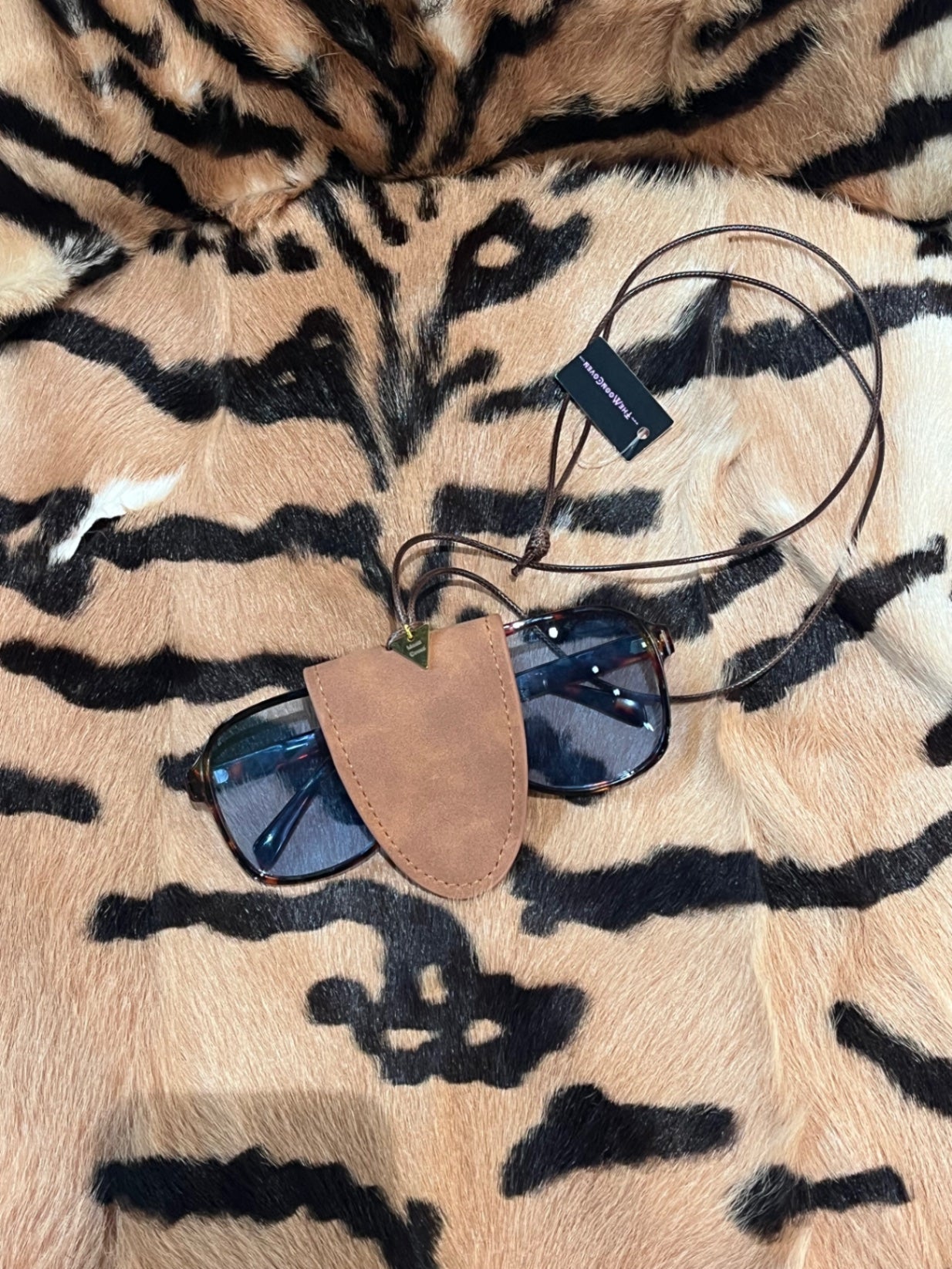 Tan Sunglasses Pouch Holder