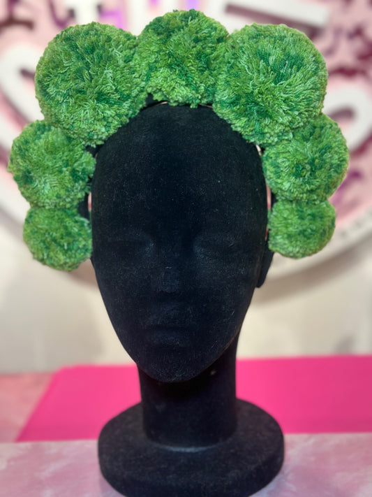 Full Green standard Pom headband