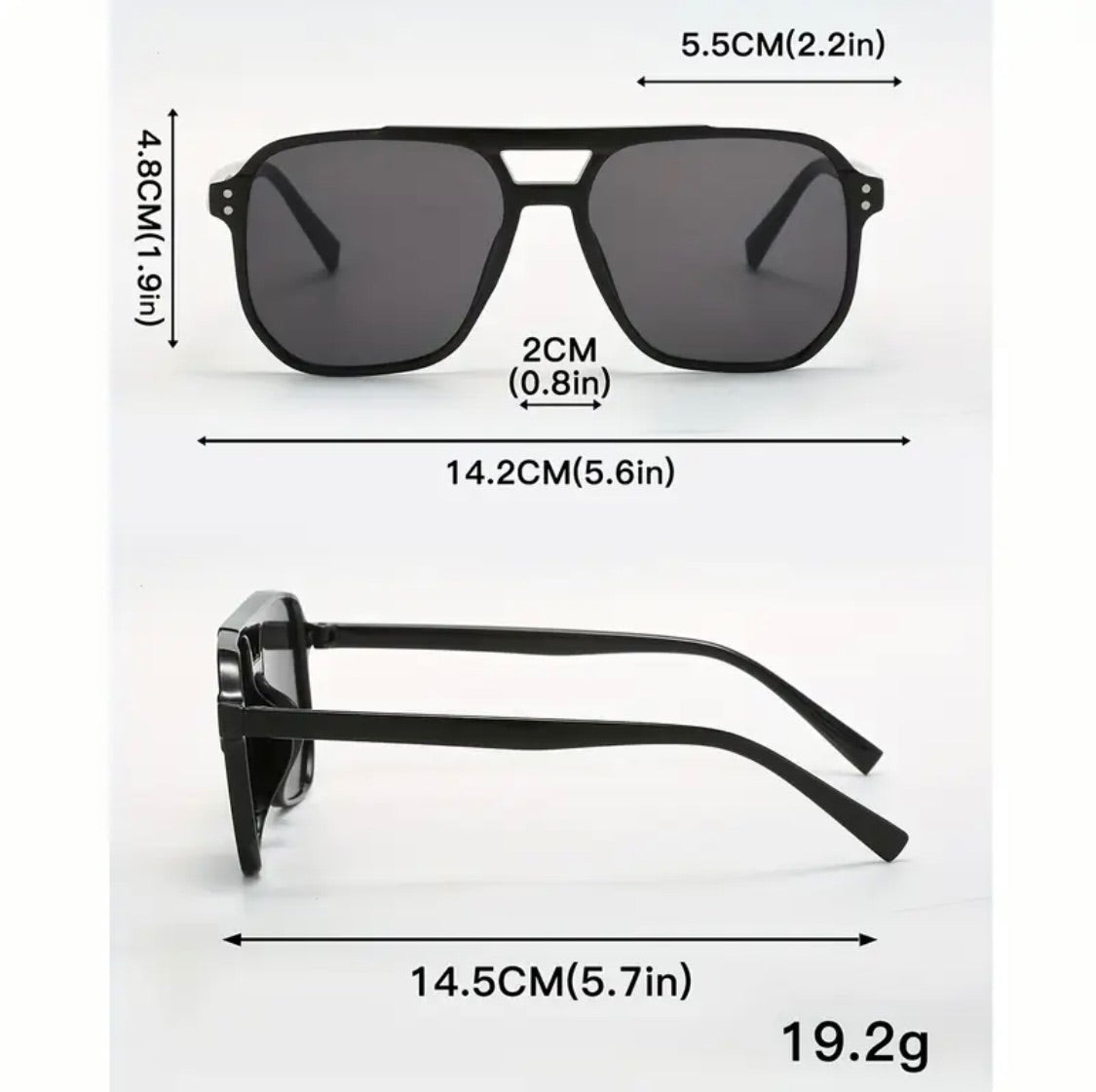Black Aviator Small Anti Blue Light Glasses