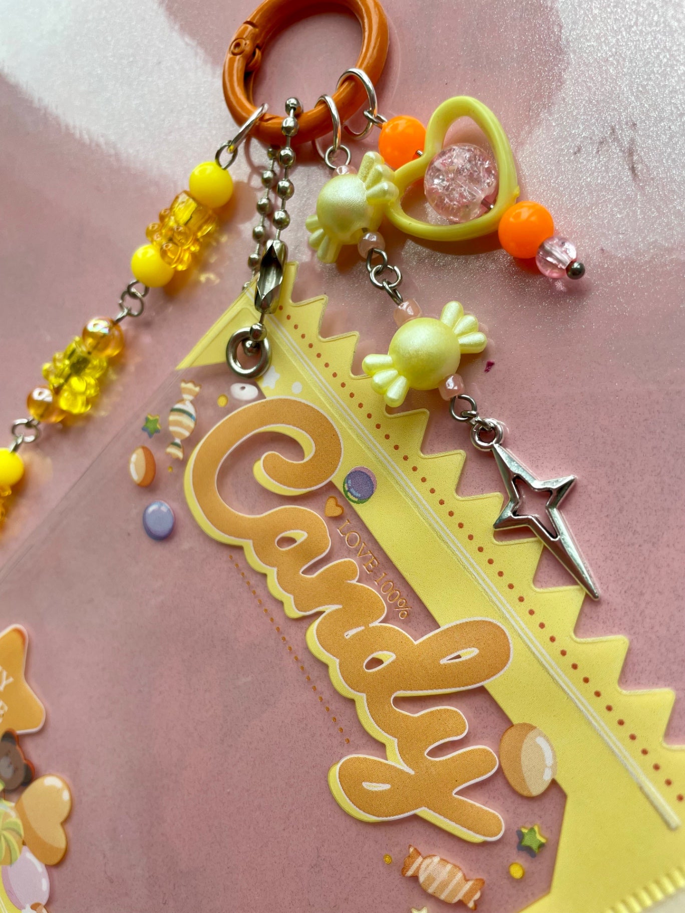 Yellow Trinket Pouch Keychain