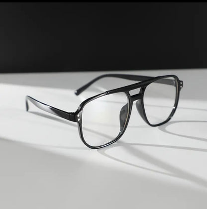 Black Aviator Small Anti Blue Light Glasses