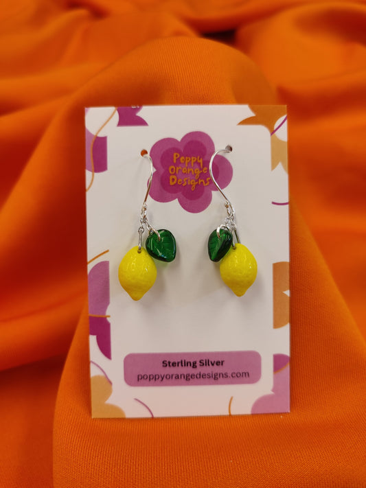 Glass Lemons Earrings
