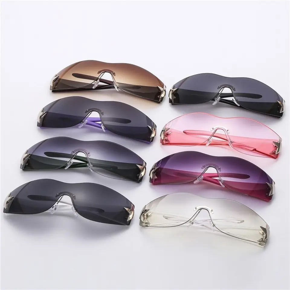 Y2K Star White Sunnies