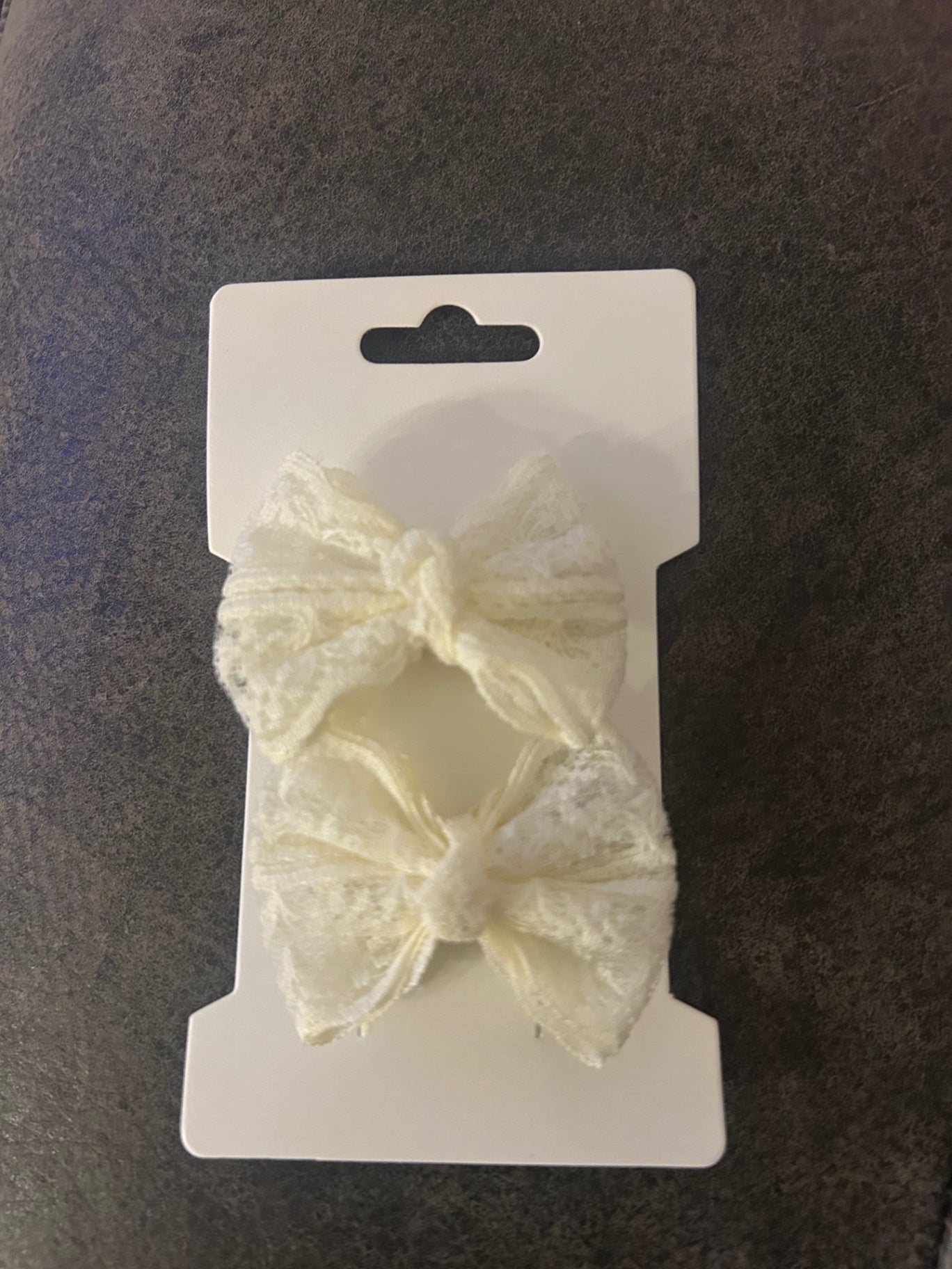 Handmade Cream Hairclip Bows