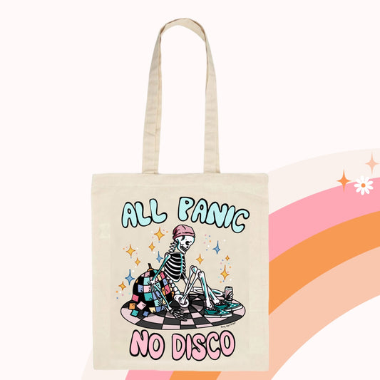 All Panic No Disco Tote Bag