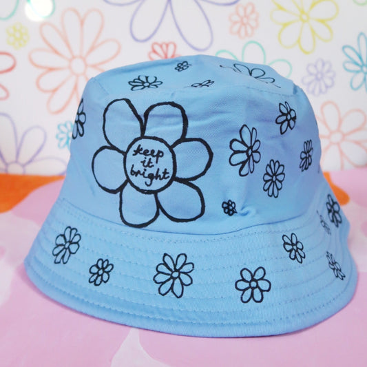Blue daisy bucket hat v2