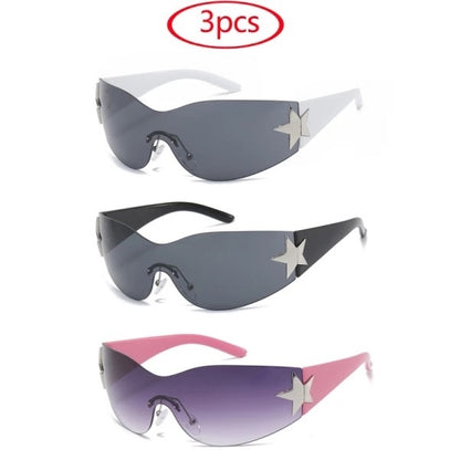 Y2K Green Star Sunnies