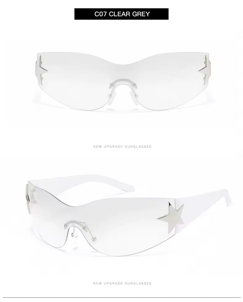 Y2K Clear Star Sunnies