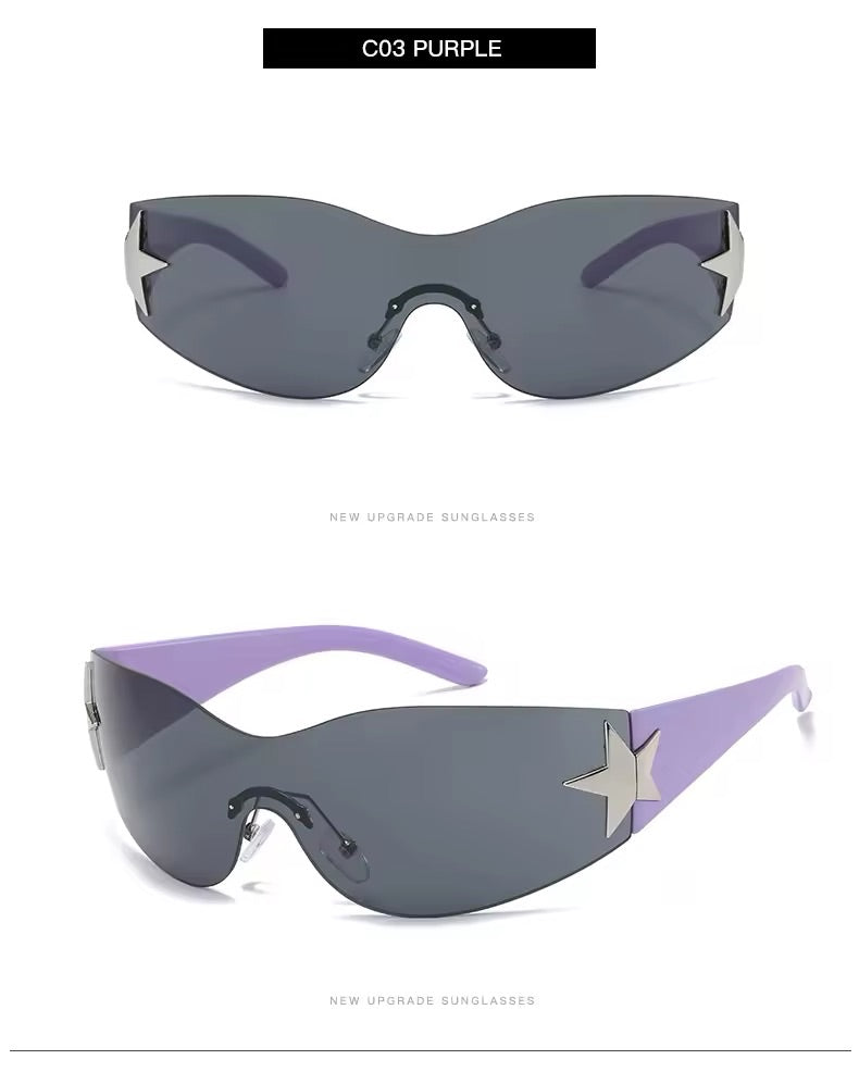 Y2K Purple Star Sunnies